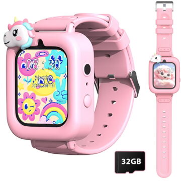 1.83" Kids Smart Watch for Girls HD Touch Screen with 39 Educational Games, Camera, Pedometer, Alarm Clock, ABC Learning, Music Player, Birthday Gift for Boys Girls Ages 5-12
