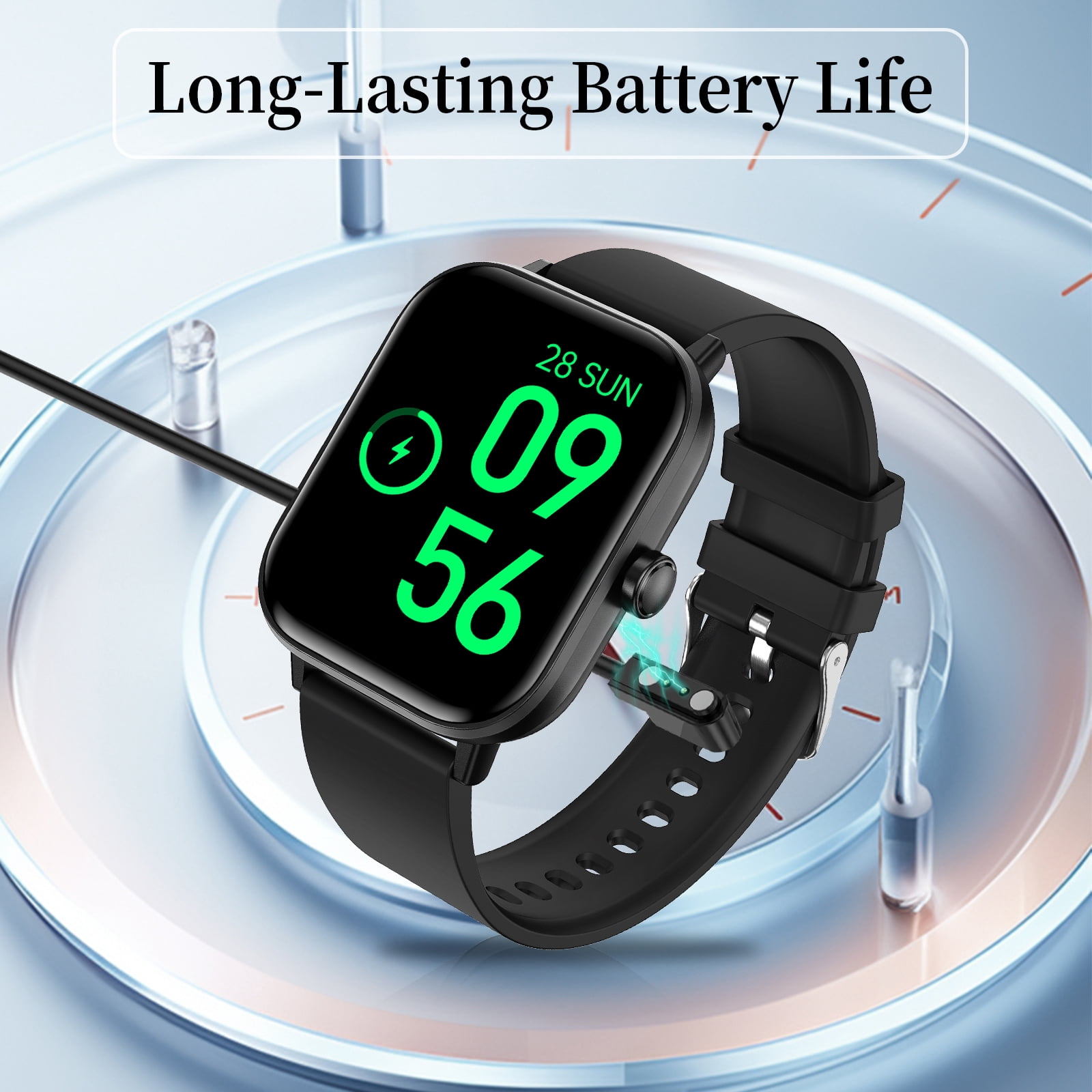 1.83" Smart Watch for Women Men, Make/Answer Calls with Fitness and Wellness Tracking 100+ Sports Modes Step Calorie Counter IP67 Waterproof for Android and iPhone - Image 2