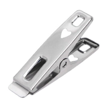 1 Pc Heavy Duty Stainless Steel Clothespin, Metal Laundry Pegs for Clothesline, Multipurpose Clips for Laundry Drying, Craft Projects, Food Sealing and Daily Household Use, 1.97x0.79x0.79 Inch