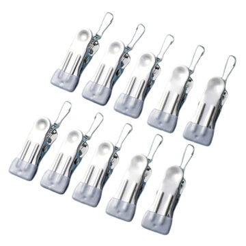 10 Pieces Without Marking Laundry Pegs Sturdy Plastic Clothes Pegs Drying Clamps For Balcony Bathroom