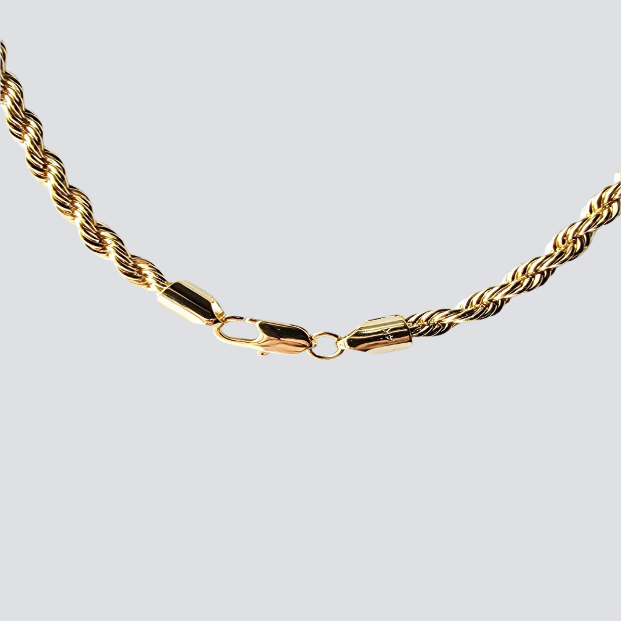 14kt Bonded Gold Chain Necklace, Rope Chain Nugget Cross Necklaces for Women and Men, Best Christmas Gift for, Her, Him - 14kt Bonded Gold Jewelry by Artisan Jeweler - Image 4