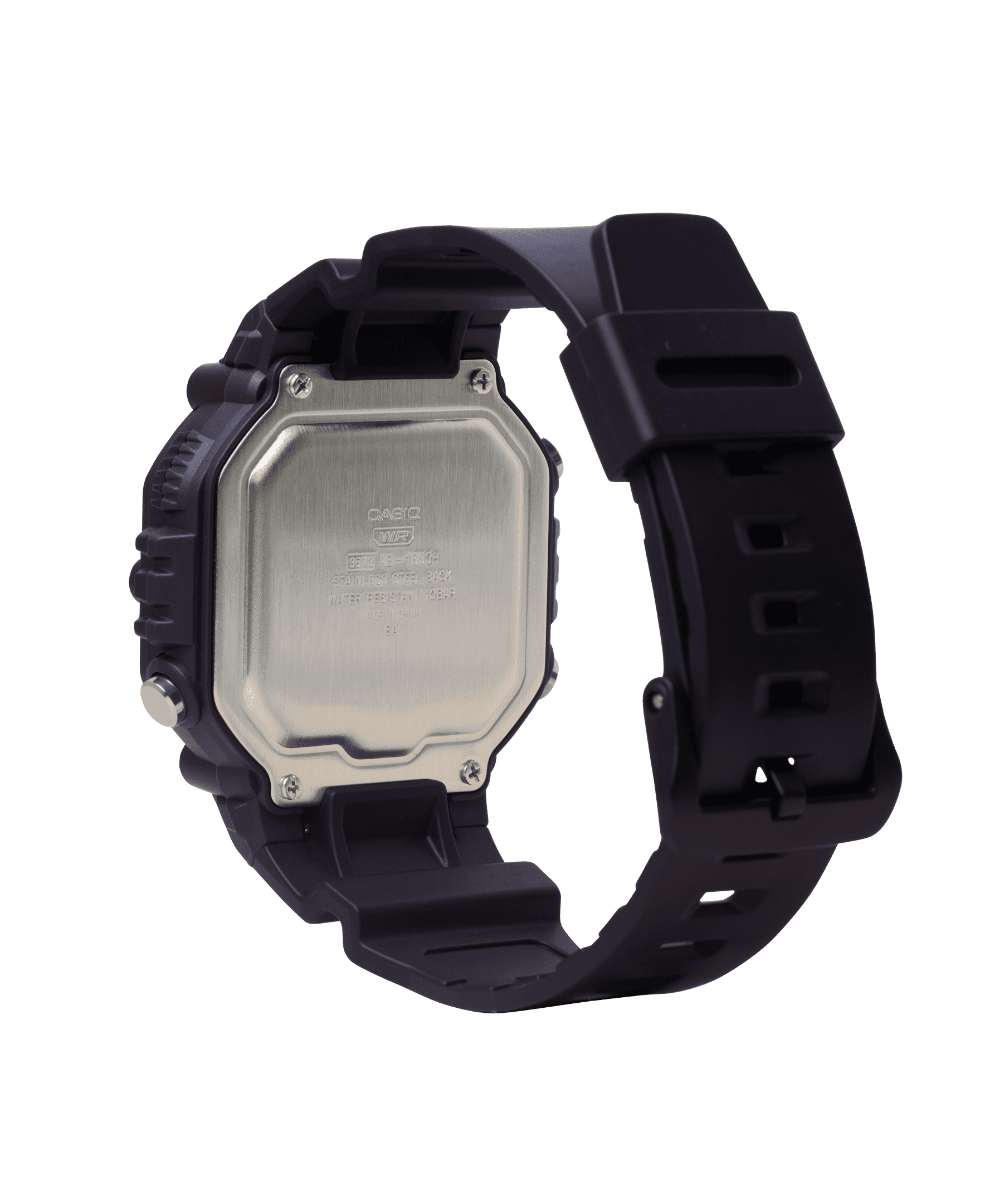 Casio Mens Digital Wristwatch Large Lcd 10-Yr Battery 100M Water Resistant Stopwatch Black - Image 5