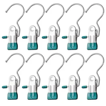 20/30PCS Stainless Steel Clothespins Laundry Clothes Pegs Hook Portable Hanging Clothes Clip Pants Socks Storage Clip