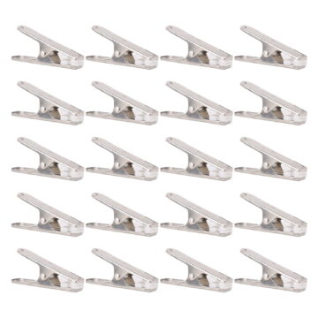UNTERING Clothespin 20 Pcs Stainless Steel Clothes Pins Heavy Duty Metal Towel Clips Clamps Windproof Laundry Underwear Pegs Hanger