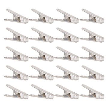 20 Pcs Stainless Steel Clothes Pins Heavy Duty Metal Towel Clips Clamps Windproof Laundry Underwear Pegs Hanger