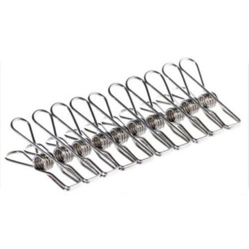 20PCS Clothes Pegs Hanging Clips Pin Laundry Windproof Clamp Stainless Steel Clothes Pegs
