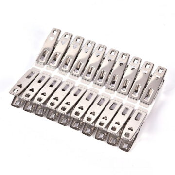 20Pcs Stainless Steel Clothes Pegs Hanging Pins Clips Laundry Metal Clamps