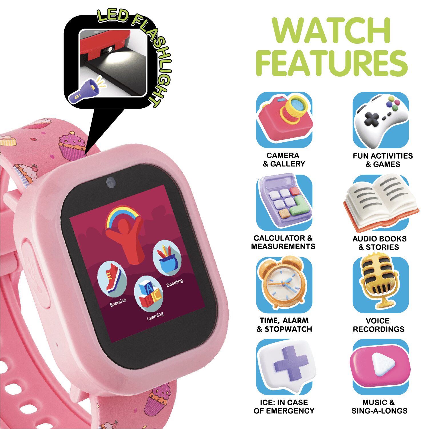 PlayZoom Girls V3 Pink Cupcake with Bluetooth Headphone Set - Image 3