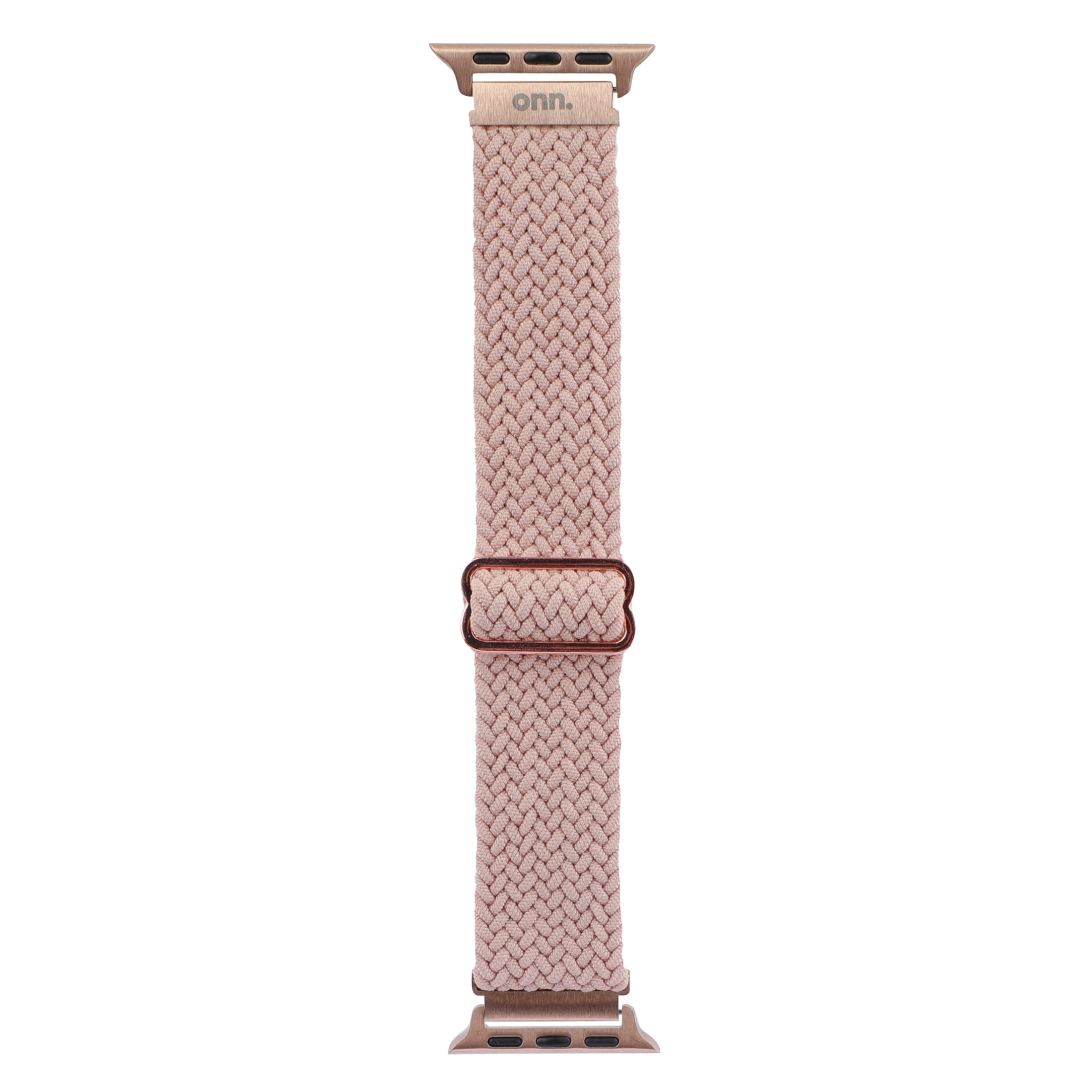 onn Watch Band, Universal Fit for Apple Watch, Samsung Galaxy & Garmin 20mm, Pink Woven Knit - Image 2