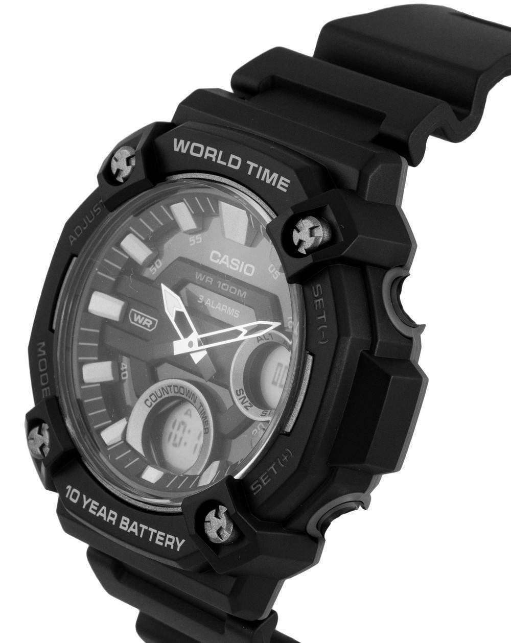 Casio Men's Heavy Duty Analog-Digital World Time Watch AEQ120-1AV - Image 3