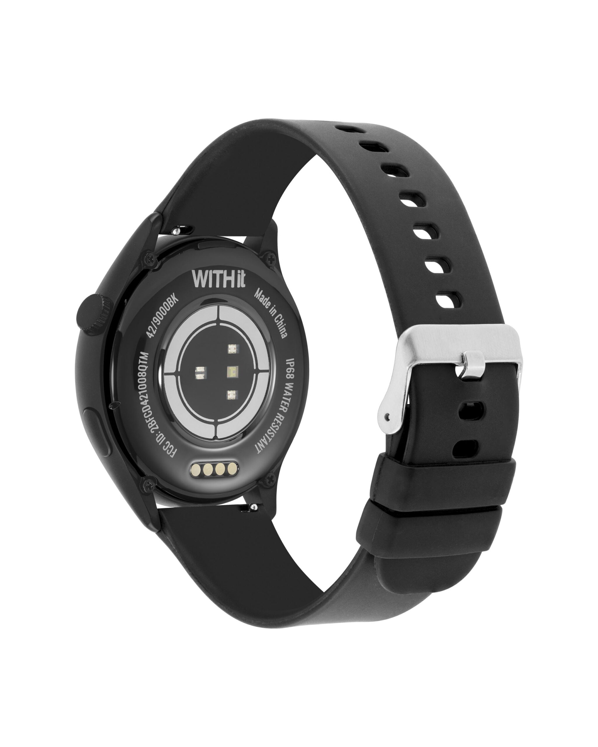 WITHit Unisex Deca Smartwatch with AMOLED Display, Black - Image 2