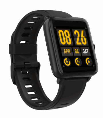 3Plus Vibe Lite Smartwatch (Black) with Sleep Monitor/ Notifications/ GPS/ Workout Tracker/ Water Resistant