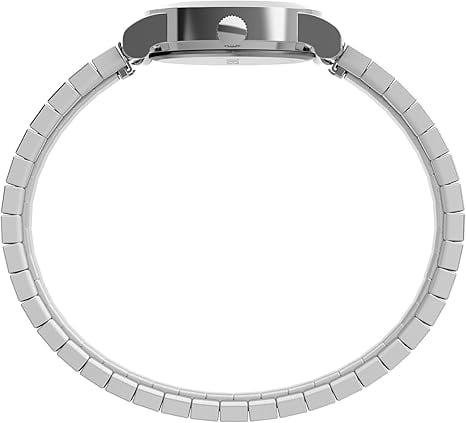 Timex Women's Cavatina 18mm Watch - Silver-Tone Expansion Band Mother of Pearl Dial Silver-Tone Case - Image 2