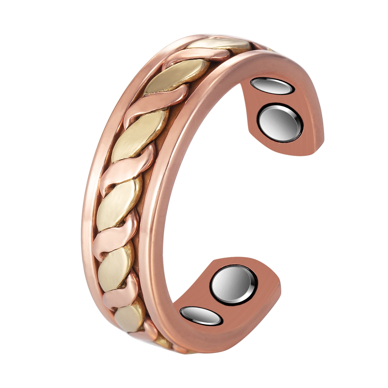 3PCS Pure Copper Rings Jewelry Set for Women, Magnetic Copper Rings, Gift for Mom Wife Daughter(CPR-0937 0010A 0955) - Image 2