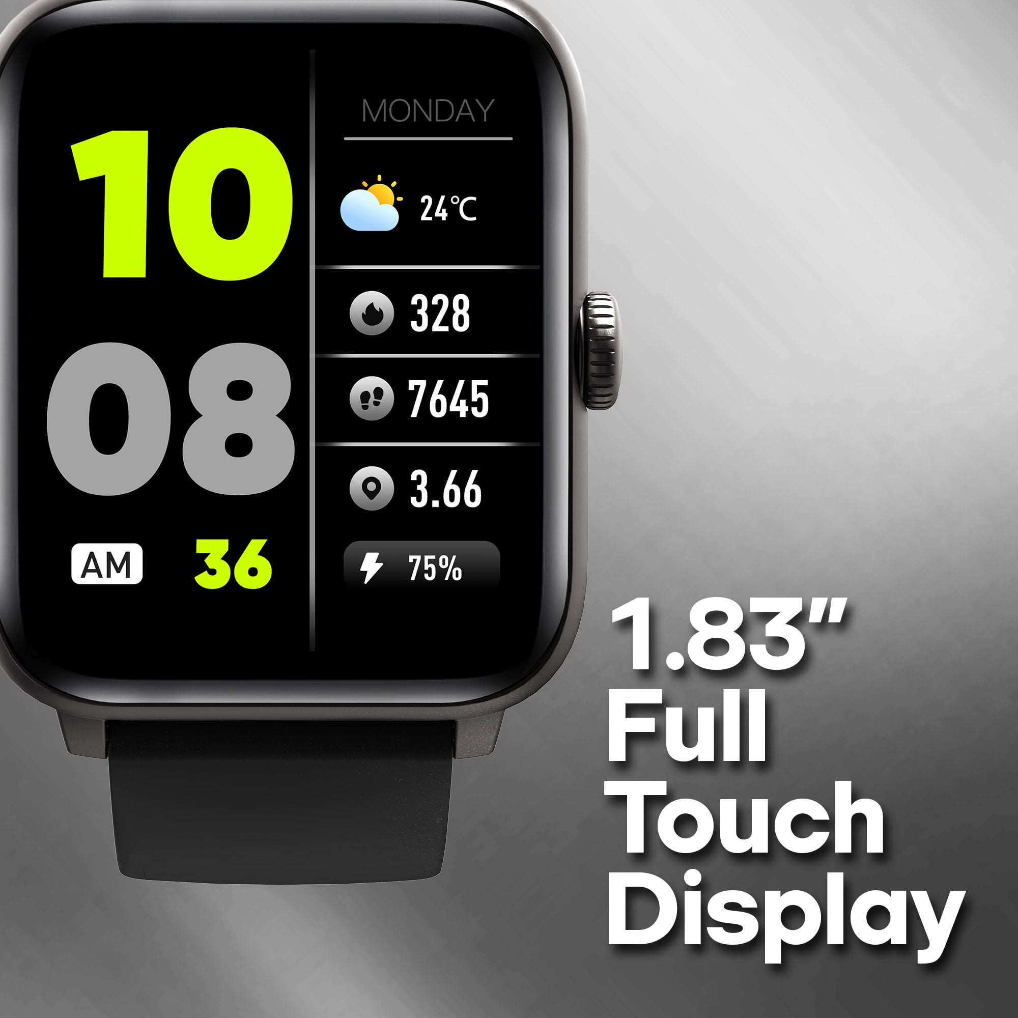 3Plus Vibe Fit Smartwatch with Bluetooth Calling/ 1.83" Display/ 50+ Workout Modes/ IOS and Android - Image 5