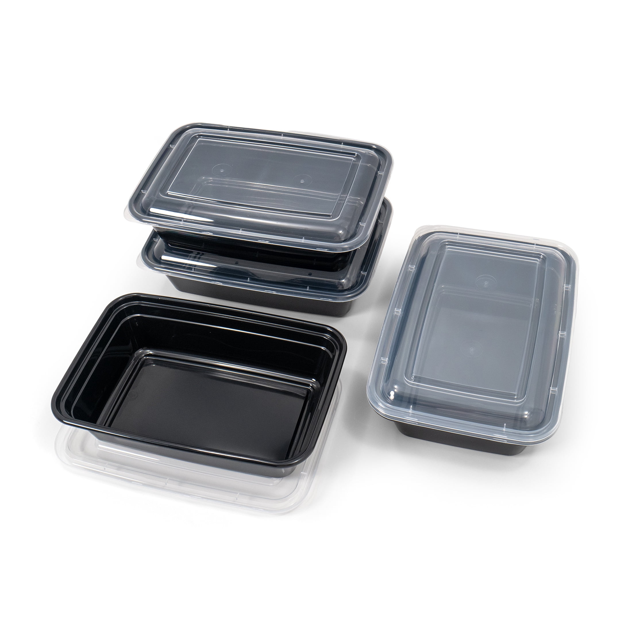(4 pack) Mainstays 10-Piece Single Compartment Meal Prep Containers with Lids, BPA-Free, Leak-Resistant, Microwave and Dishwasher Safe - Image 3