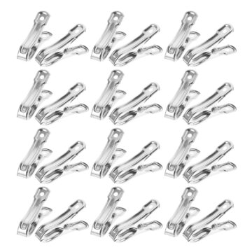 40pcs Stainless Steel Clothespins Metal Clips 5cm for Laundry, Clothes, Photos, Paper, Home, School, Craft Use