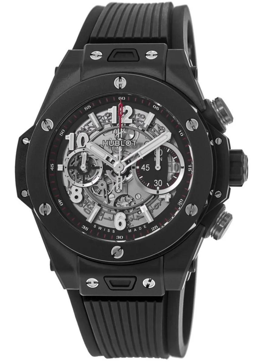 Hublot Big Bang Automatic Chronograph, 45mm, Black Ceramic, Ref# 411.CI.1170.RX, Unworn 2025 1:1 - Image 4