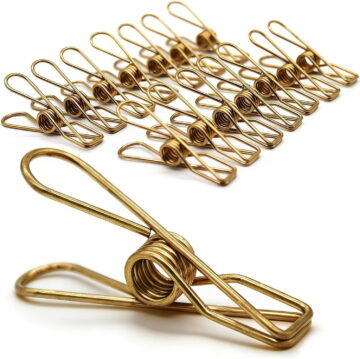 50 Pack Wire Clothes Pins, Stainless Steel Clothespins Metal Clothes Pegs Laundry Pins Heavy Duty for Outdoor Home Kitchen Travel Office