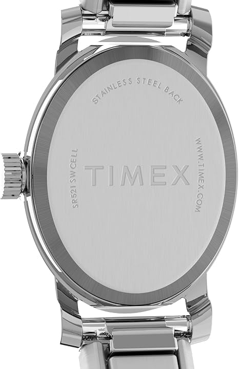 Timex Women's Cavatina 18mm Watch - Silver-Tone Expansion Band Mother of Pearl Dial Silver-Tone Case - Image 5
