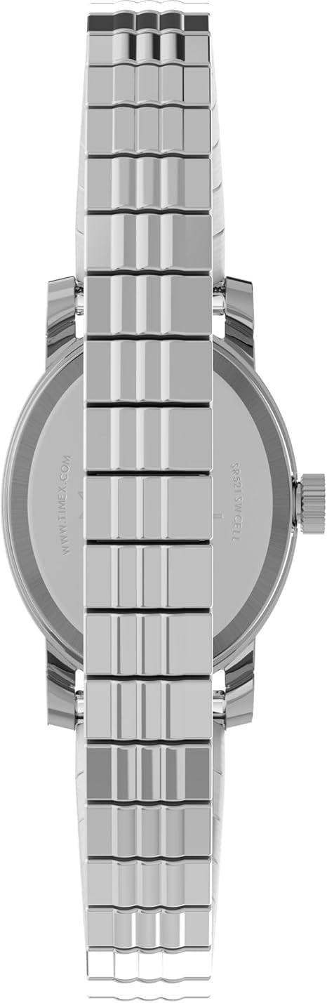 Timex Women's Cavatina 18mm Watch - Silver-Tone Expansion Band Mother of Pearl Dial Silver-Tone Case - Image 3
