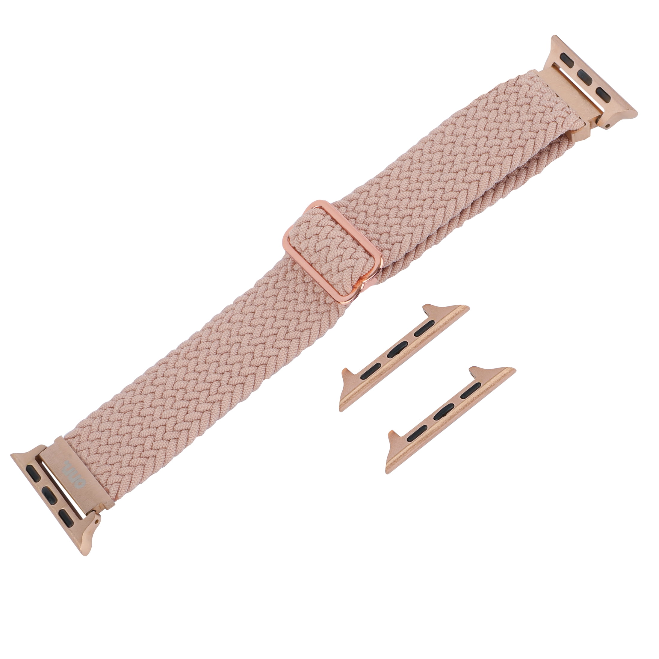 onn Watch Band, Universal Fit for Apple Watch, Samsung Galaxy & Garmin 20mm, Pink Woven Knit - Image 5