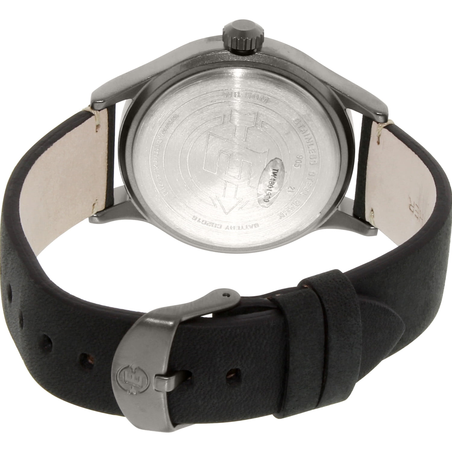 Timex Men's Expedition Scout 40 Black Leather Strap Watch - Image 3