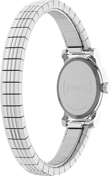 Timex Women's Cavatina 18mm Watch - Silver-Tone Expansion Band Mother of Pearl Dial Silver-Tone Case - Image 4