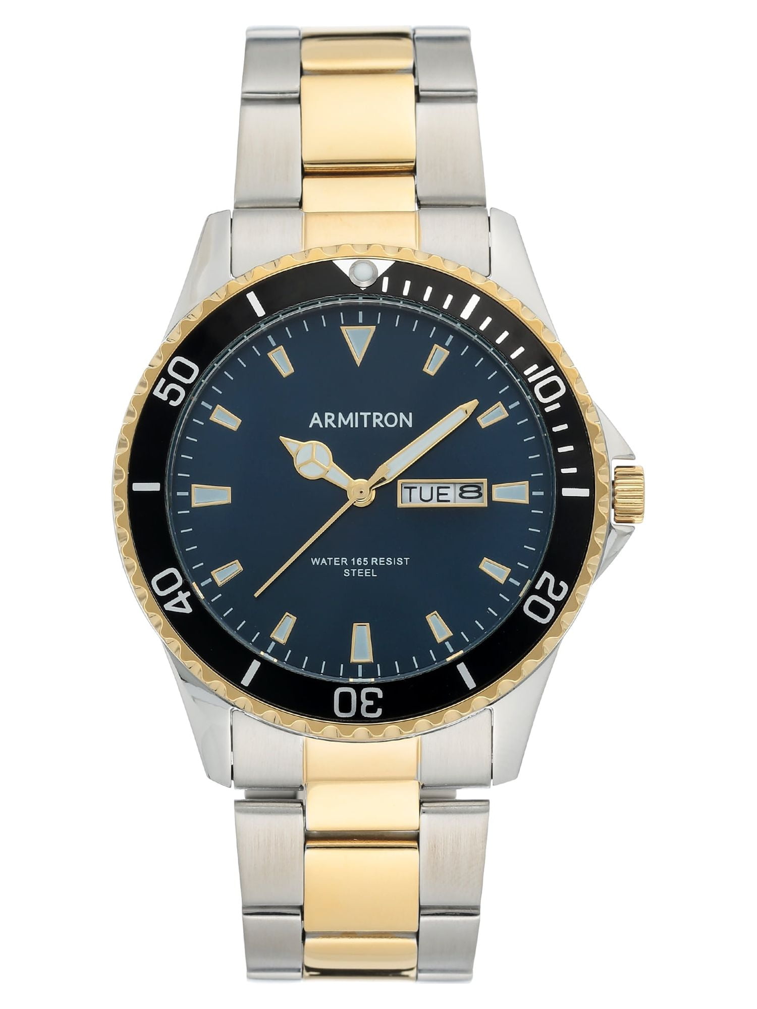 Armitron Men's Two-Tone and Navy Day Date Wristwatch