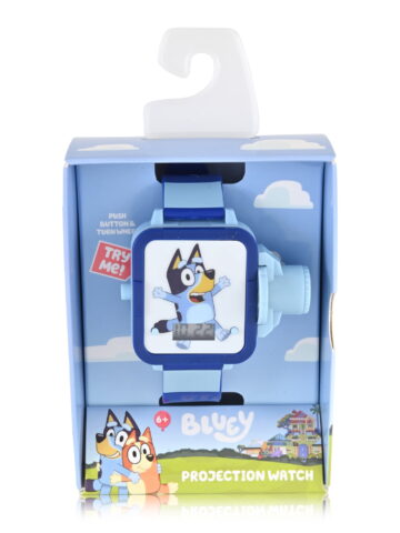 Bluey Unisex Child Blue Jelly Strap LCD Projection Watch, BLY4138WM