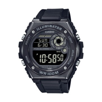Casio Men's Black IP Bezel Digital Sport Watch MWD-100HB-1BV
