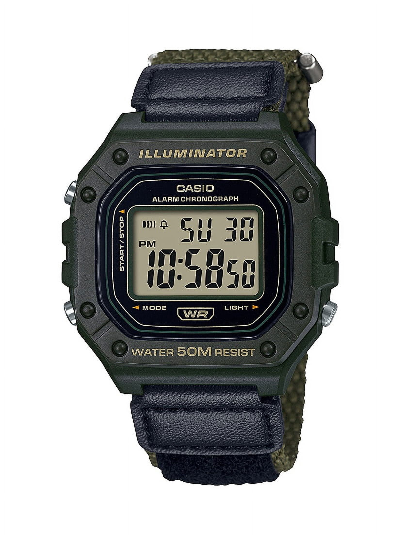 Casio Men's Velcro Band Digital Watch W218HB-3AV