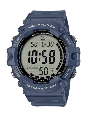 Casio Mens Large LCD Heavy Duty Wristwatch, Navy model AE1500WH-2AV
