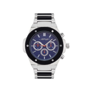 Ed Hardy Men's Brushed Silver Metal Strap Watch 52mm