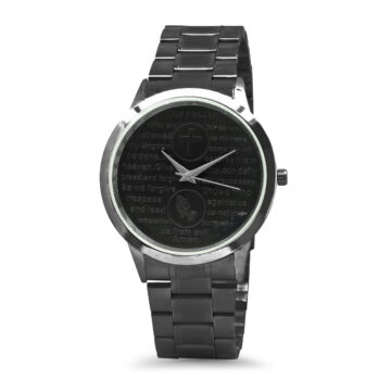 Gunmetal Mens Prayer Watch