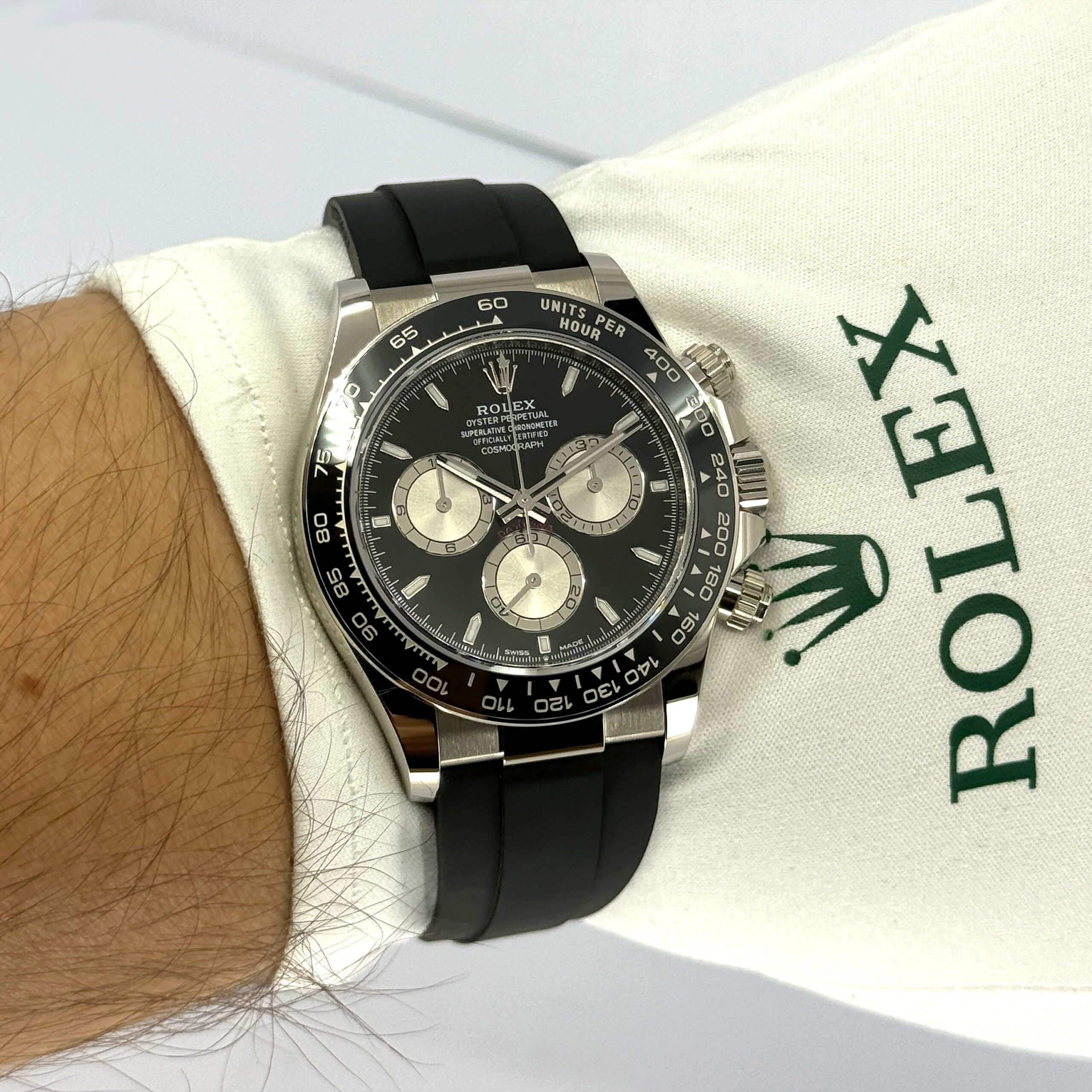 Rolex Cosmograph Daytona 40mm, 18k White Gold, Ref# 126519ln-0002 1:1 - Image 15