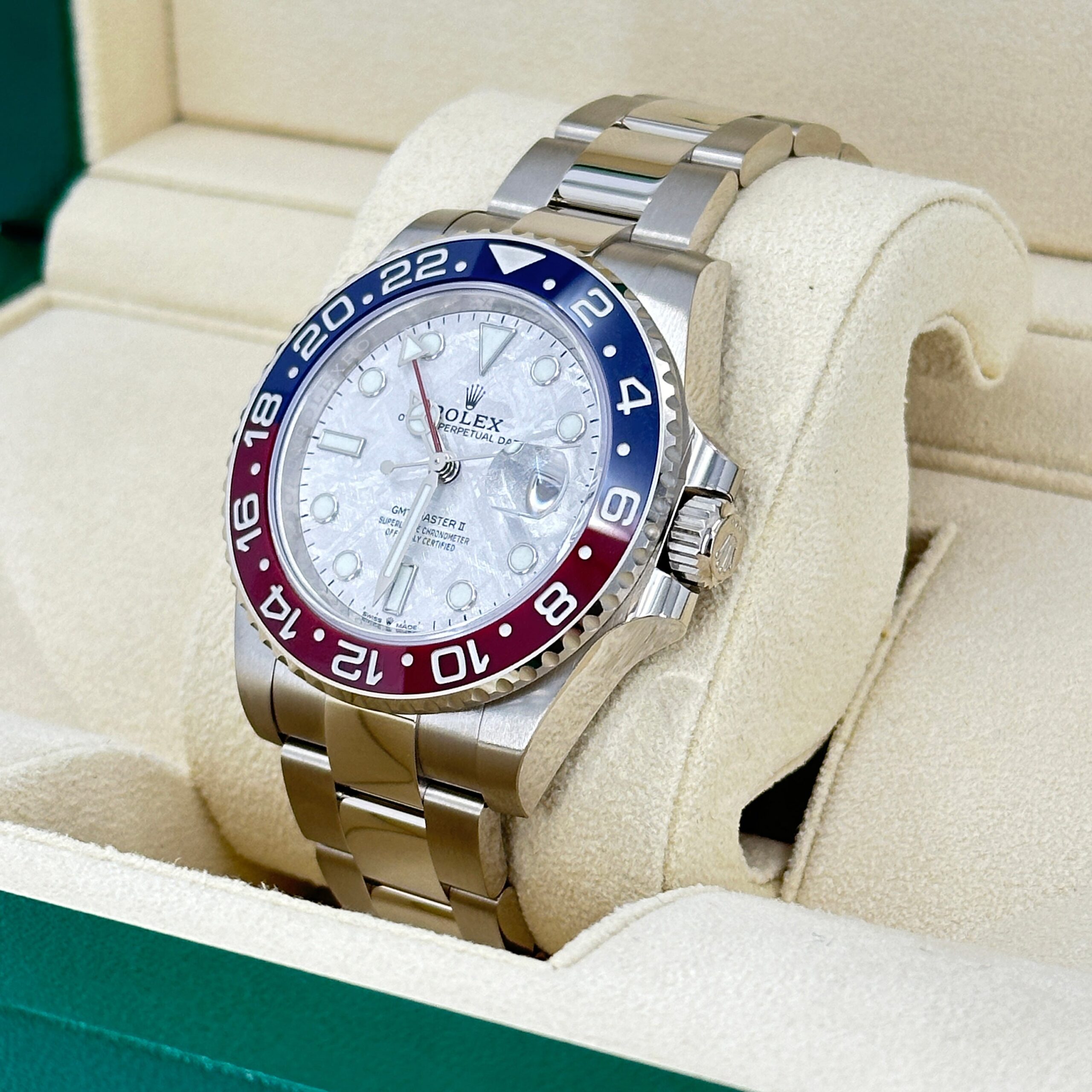 Rolex GMT-Master II 18 ct white gold Ref# 126719BLRO-0002 1:1 - Image 13
