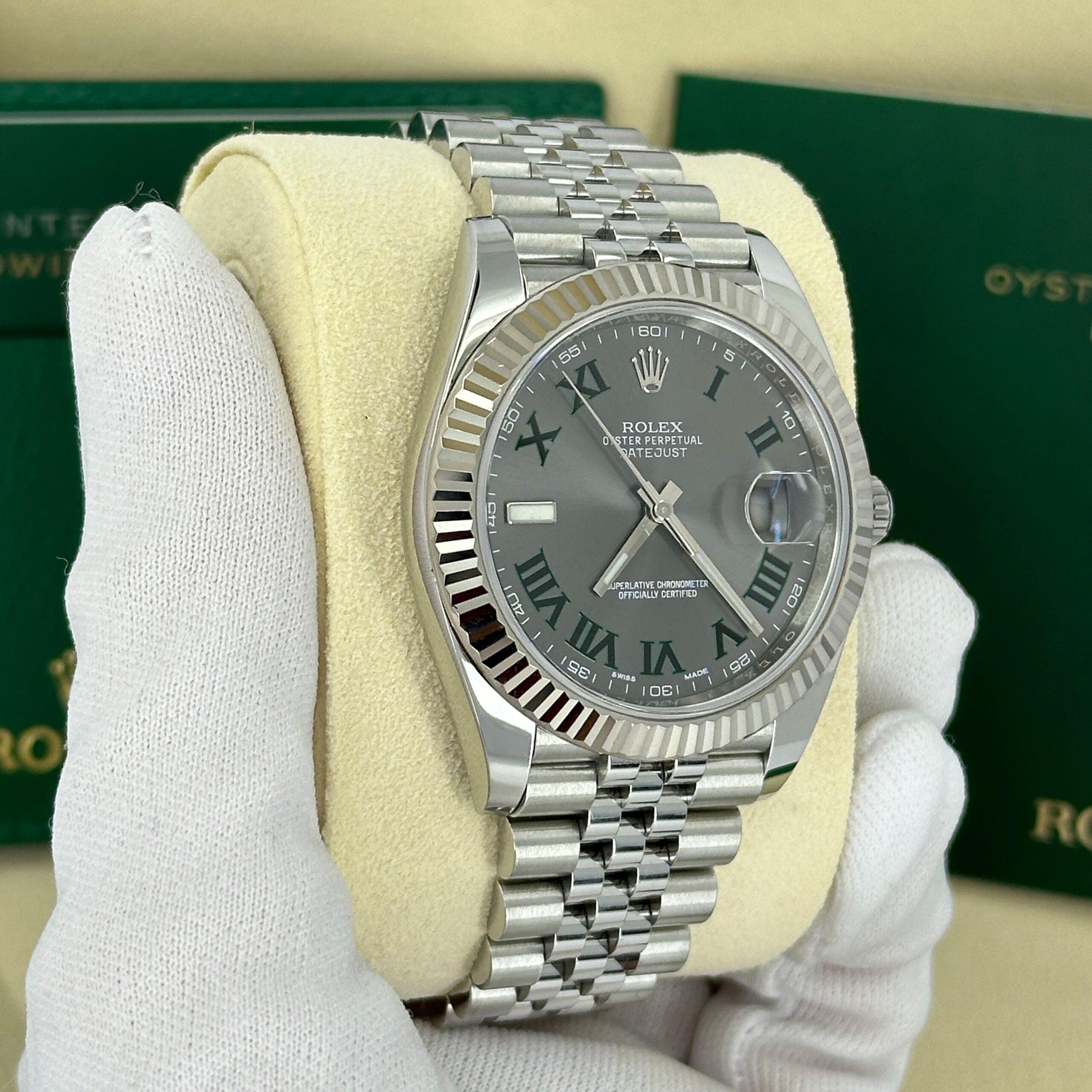 Rolex Datejust 41, Stainless Steel and 18k White Gold, 41mm, Ref# 126334-0022 1:1 - Image 6