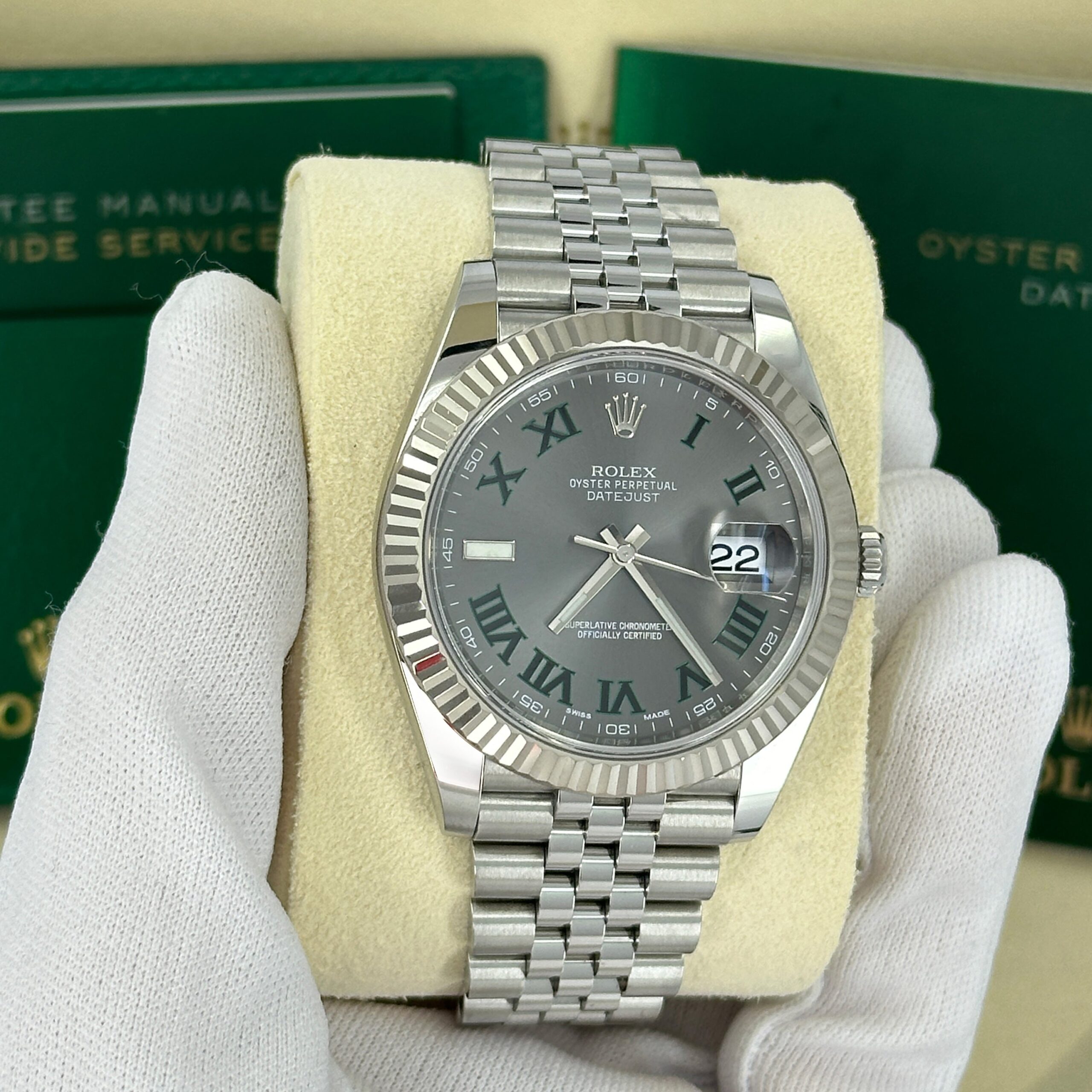 Rolex Datejust 41, Stainless Steel and 18k White Gold, 41mm, Ref# 126334-0022 1:1 - Image 7