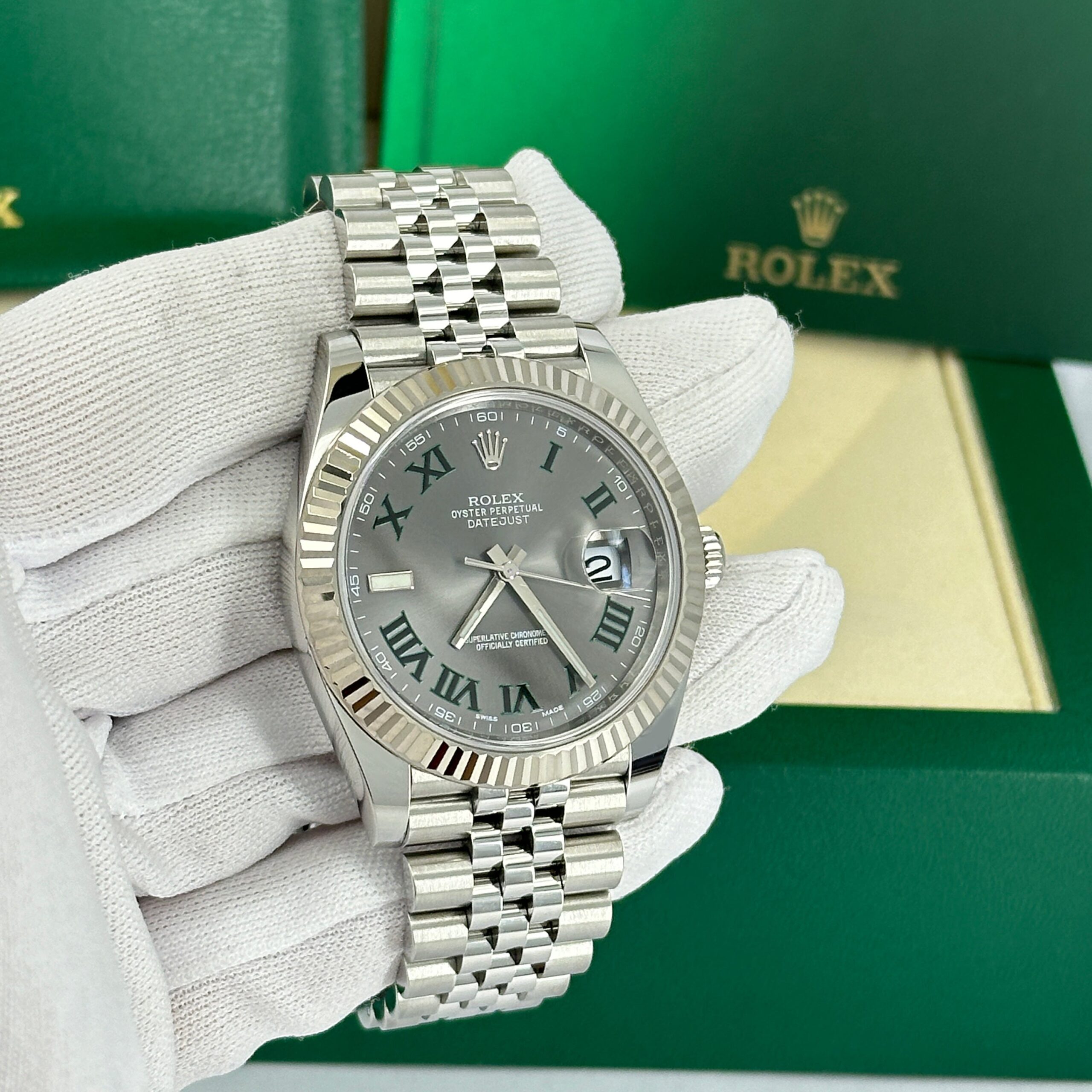 Rolex Datejust 41, Stainless Steel and 18k White Gold, 41mm, Ref# 126334-0022 1:1 - Image 8