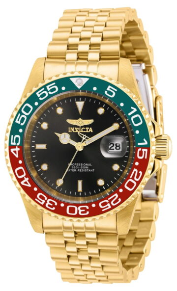 Invicta Pro Diver Men 40mm Stainless Steel Gold Black dial Quartz Watch