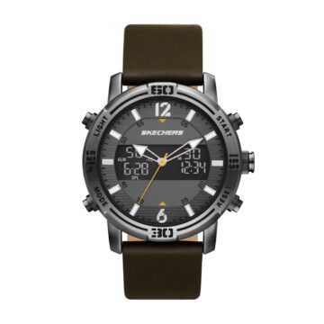 Men's Skechers Redlands Anadigital Watch with Genuine Leather Bracelet (SR5159W)