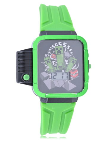 Minecraft Childrens Unisex Watch in One Size Color Green Silicone Strap (MIN4167WM)