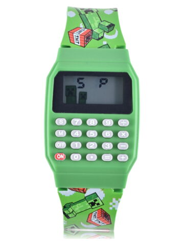 Minecraft Unisex Child Watch with Plastic Strap Color Green (MIN4177WM)