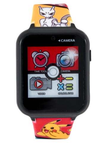 Pokemon iTime Unisex Child Smart Watch with Silicone Strap and Red Case 42mm