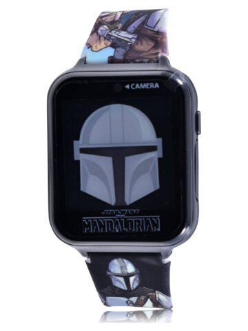Star Wars "Mandalorian" Unisex Child Interactive Smart Watch Silicone Strap 40mm Grey (MNL4137WMC)