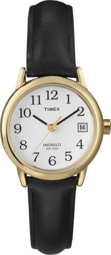 Timex Ladies' Dress Black Leather Strap