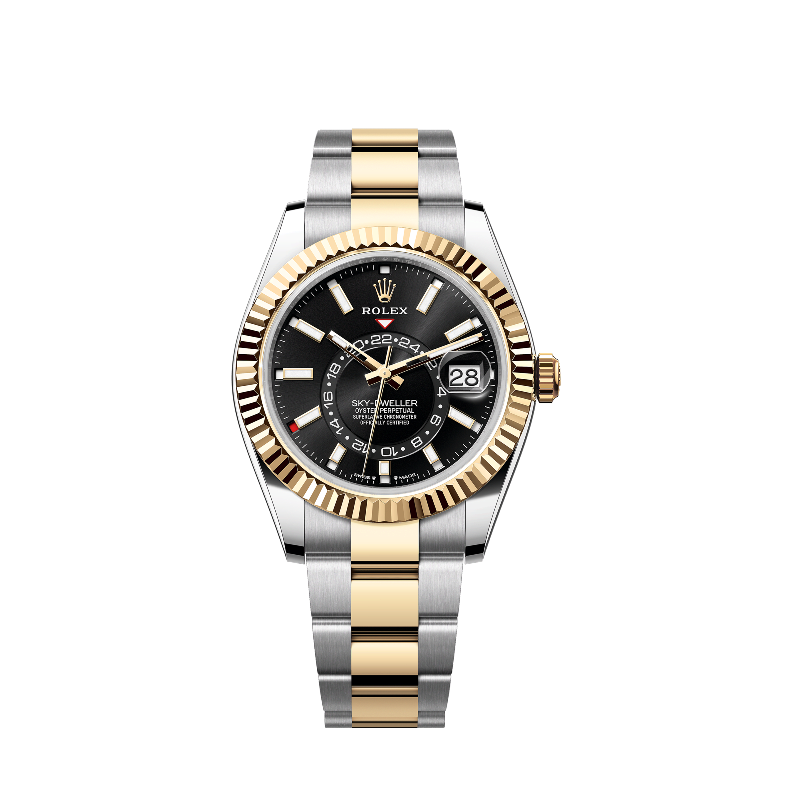 Rolex Sky-Dweller, 42mm, Oystersteel and 18k Yellow Gold, Black, Oyster, Ref# 336933-0003 1:1