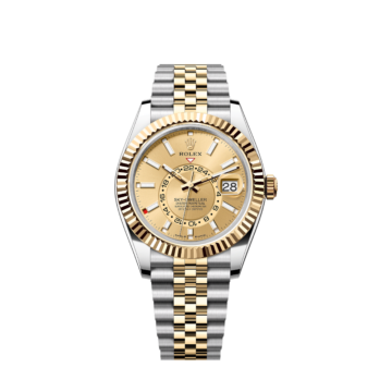 Rolex Sky-Dweller, 42mm, Oystersteel and 18k Yellow Gold, Champagne, Jubilee,Ref# 336933-0002 1:1