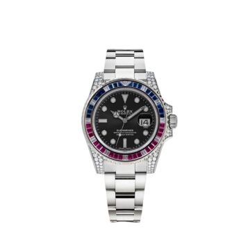 Rolex Submariner Silver Blue/Red Diamond, 40mm 1:1